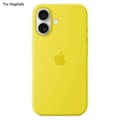 Til iPhone 16 Cover Kompatibel med MagSafe Flydende Silikone Bagside og Induktions Popover Design bs8z, Gul