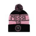 Strikket fodboldklubhue, kuldebeskyttende og varm uldhue til efterår og vinter sort sort sort MESSI black MESSI