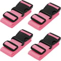 Bagageremmar för resväskor, 4-pack, rosa