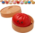 Glitter Dumpling, Glitter Dumpling Squishy laatikolla, Dumplings Sensory Squeeze Toy stressin lievitykseen (bt) Kiinteä punainen Kiinteä punainen Solid Red