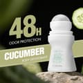 Flora Ruby Gurka Kroppsdeodorant Roll-On, 48H Luktskydd, Fräsch Gurkdoft, 1,59 oz / 50 ml cucumber