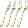 Althee 100-pack Guld Plastgafflar 18,8 cm Engångsbestick Guld