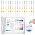 50-pack 9-i-1 pH-testremsor – Vattentest för dricksvatten, pool, mäter hårdhet, klor, koppar, järn, nitrat, nitrit och alkalinitet