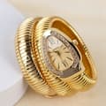 BIFANXI ormklocka, dammode armbandsur, kreativ kvartsklocka guld
