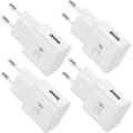 4-pack USB-strömadapter 5V-2A Universal snabbladdare