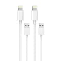 2-pack 2M Lightning-laddare iPhone 13/12/11/ Xs/Max/X/8/7/6/5/SE Vit