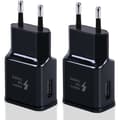 2-pack snabb USB-laddningsadapter för Samsung iPhone, universalladdare, svart