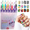 12 st Nail Art Pen Marker Set 0,5 mm fin spets för exakt graffititeckning [Mode]
