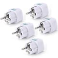 5X EU-pluggadapter DE til EU-pluggadapter 10A 250V Universal reiseadapter EU-kontakt