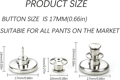 Miniatyrbillede 2 af 8: Aftagelige jeansknapper 10-pak Sølv Perfect Fit Button Sølv