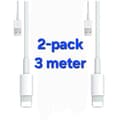 2-pack - Laddningskabel Lightning iPhone 2-pack. 3 meter 2-pack. 3 meter