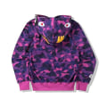 Miniatyrbild 4 av 4: Bape-shark Jaw Camo Hoodie med dragkedja för män Sweats Coat Y Red XL Red XL