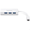 Miniatyrbild 2 av 3: TRENDNET USB-hubb - USB typ C - Extern - 4 USB-portar totalt - 4 USB 3.0-portar