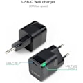 Miniatyrbild 2 av 2: USB-C väggladdare med PD 20W - TOOQ TQWC-PD20 - Huawei, Xiaomi kompatibel - Svart