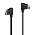 Miniatyrbild 1 av 4: LINDY USB C-kabel vinklad till USB typ C vinklad - 50cm svart