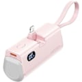 Miniatyrbild 1 av 3: Vention Strömförsörjning med LED-skärm 4800mAh (USB-C Lightning USB-C) 22.5W Rosa Fällbar Lightning Typ