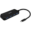 Miniatyrbild 1 av 2: AISENS - A109-0715 - USB 3.1 USB-C Hub, USB-C/M-4XType A/H, Svart, 15 cm