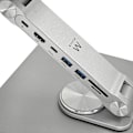Miniatyrbild 2 av 2: Ewent 10-16" justerbar bärbar datorstativ i aluminiumlegering, stativ med dockningsstation för 7-i-1 PC,