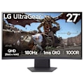 Miniatyrbild 1 av 4: 2,5K PC-skärm med 2560 x 1440 pixlar, 1 ms svarstid, böjd VA-panel, 180 Hz, HDR10, FreeSync.