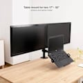 Miniatyrbild 2 av 2: TOOQ DB1202TN-B - Bordsställ för 2 skärmar/skärmar 17"-32", med laptopfack 12"-17", höjd