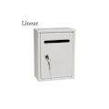 Miniatyrbild 2 av 2: Vit Linjär modell stålpostlåda - GENERISK - Enkelsidig öppning - Väggmonterad Vit