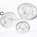 Miniatyrbillede 8 af 8: 2 stk. Badeværelsesafløbsfilter i rustfrit stål til brusehår Silver 7CM