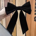 Elegant Sammetsrosett Hårclips Band Rosett Hästsvans Barrette H A4