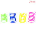 Pikkukuva 2 / 5: 20 kpl Kestävä värikäs muovijouset Cat Pet Toy Coil Spiral one size