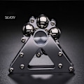 Miniatyrbilde 1 av 8: Ny Metal Spinner Antistress Hand Adult Toy Reliever Toy Gyrosc Silver one size