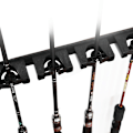 Miniatyrbilde 8 av 8: Fiskestangholdere 6-stangs stativ Vertikal stangholder Veggfeste black one size