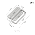 Miniatyrbilde 1 av 5: Cabinet Flight Case Solid Furniture Hardware Folding Handle For Silver A2