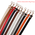 Miniatyrbillede 3 af 5: 120 cm læder skuldertaske Håndtag Pung Strap Håndtasker Bælte Str Dark brown