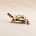 Miniatyrbillede 1 af 8: Retro Messing Skildpadde Statue Desktop Ornamenter Solid Kobber Turt Gold one size