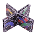 Pikkukuva 4 / 5: Twisty Cubo Cube Classic Lelut Cube Puzzle Lingao 8 Panels Foldi Multicolor One Size