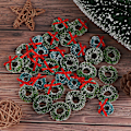 Pikkukuva 4 / 5: 10 kpl Mini Jouluseppeleitä Miniatyyri Puutarha Kodinsisustus D Green 10pcs