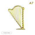 Pikkukuva 1 / 8: Nukkekodin miniatyyri galvanoitu kultainen musiikki-instrumentti DIY S A7 onesize