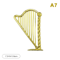 Pikkukuva 8 / 8: Nukkekodin miniatyyri galvanoitu kultainen musiikki-instrumentti DIY S A5 onesize