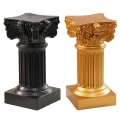 Miniatyrbilde 2 av 8: Romersk søyle gresk søylestatue Sokkel Lysestakestativ Fig Gold onesize