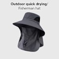 Miniatyrbild 2 av 8: Mode Sommar Solhatt UV-Skydd Utomhus Andningsbar Avtagbar black