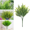 Miniatyrbillede 4 af 8: 7 Grene Kunstig Asparges Bregne Græs Blomst Hjem Blomster green one size