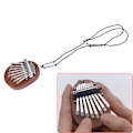 Miniatyrbillede 3 af 5: Mini Kalimba 8 tangenter Tommelfingerklaver Fantastisk lyd Finger Keyboard Mus Brown one size