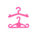 Miniatyrbillede 4 af 5: 20 stk/parti Pink Hangers Kjole Tøj Tilbehør Til Barbie Do 0