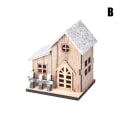 Miniatyrbilde 1 av 8: Jul LED lys Trehus Lysende juledekorasjon B one size