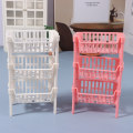 Miniatyrbillede 4 af 8: 1/12 Dukkehus Mini Opbevaringskurve Dukkehus Stabelbar kurv White one size