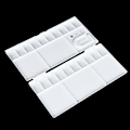 Miniatyrbillede 4 af 5: 25Grid Folde Akvarel Palette Akvarel Maling Bakke Box Pig one size