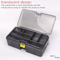 Miniatyrbillede 8 af 8: Grå Farve Dobbelt Layer Road Sub Box Pp Materiale Bait Accessor black one size