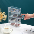 Miniatyrbillede 4 af 8: Brille Opbevaringsboks 4 Lag Stor Brille Organizer Box Multif Transparent one size