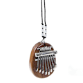 Miniatyrbillede 1 af 5: Mini Kalimba 8 tangenter Tommelfingerklaver Fantastisk lyd Finger Keyboard Mus Brown one size