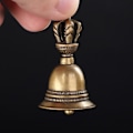 Pikkukuva 4 / 5: Joulukuusi riipus messinki Käsityö Magic Bell Wind Bell Ti Bronze gold onesize