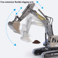 Miniatyrbilde 4 av 5: Treghetsgravemaskin Modell Engineering Vehicle Barn Leketøy Gave Sky blue One Size